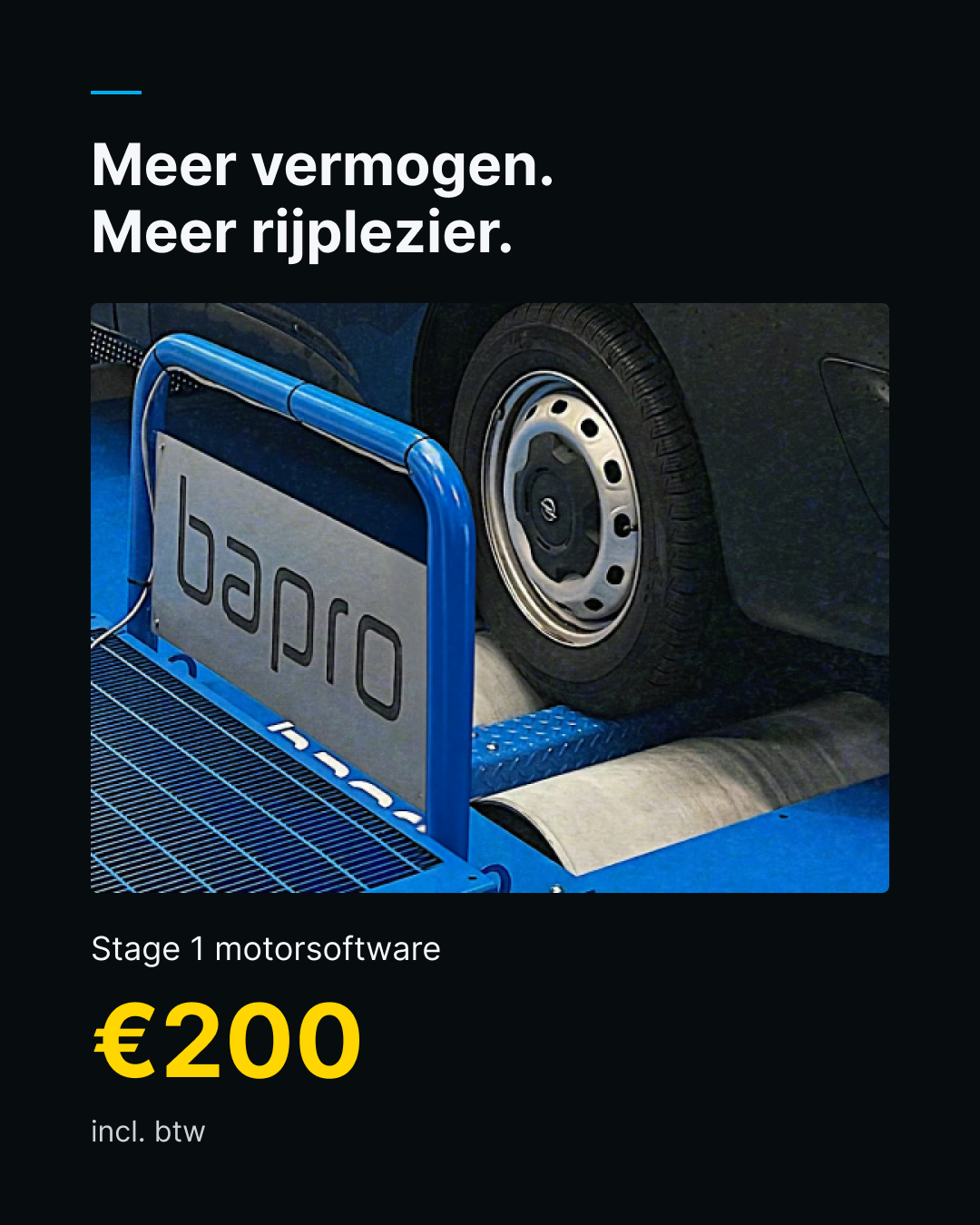Garage Plus chiptuning Stage 1 vaste prijs 200 euro Meer vermogen. Meer rijplezier. Stage 1 motorsoftware €200 incl. btw bij Garage Plus.